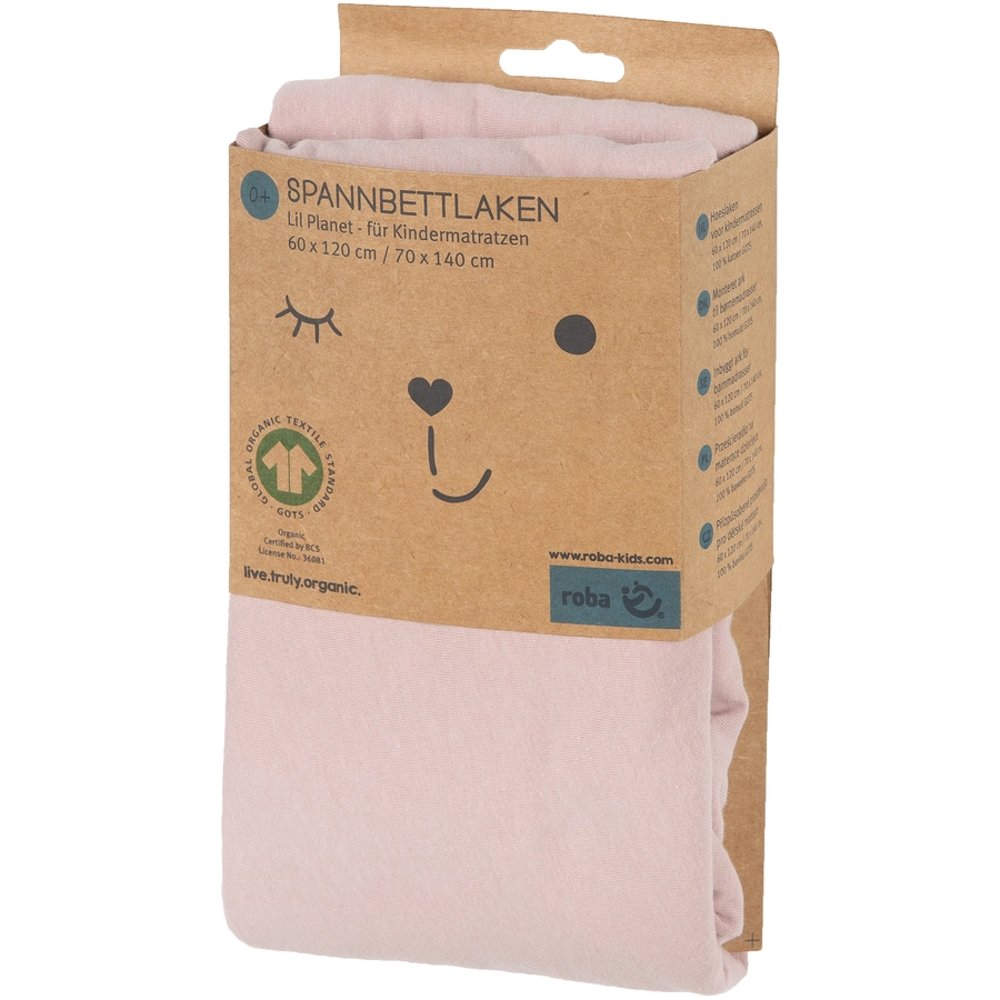 roba Spannbettlaken Jersey Lil Planet rosa 70x140 cm