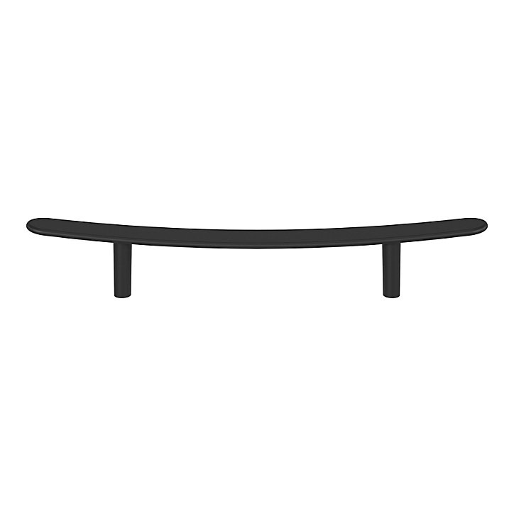 Poignée de meuble en T GoodHome Meham mat noir l.220mm x l.20mm x H. 35mm entraxe 128mm