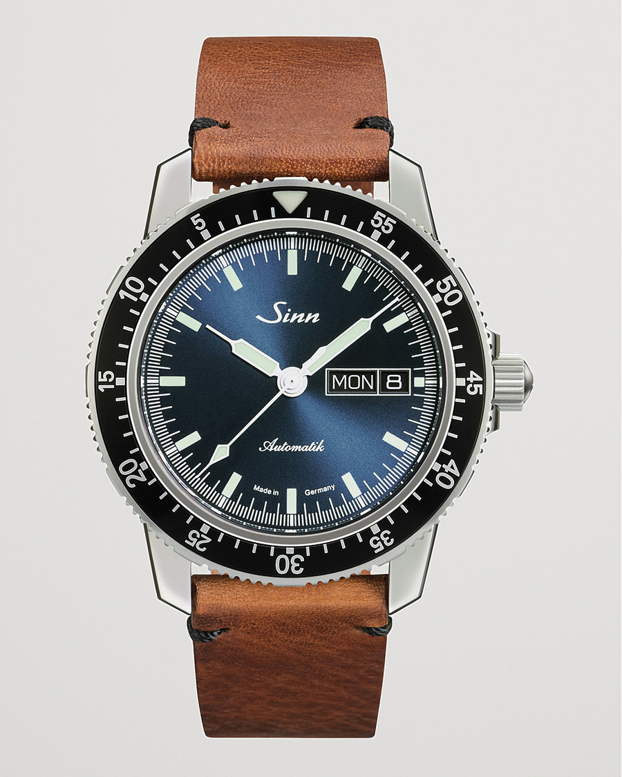 Sinn 104 I B Pilot Watch 41mm Leather Strap Dark Blue