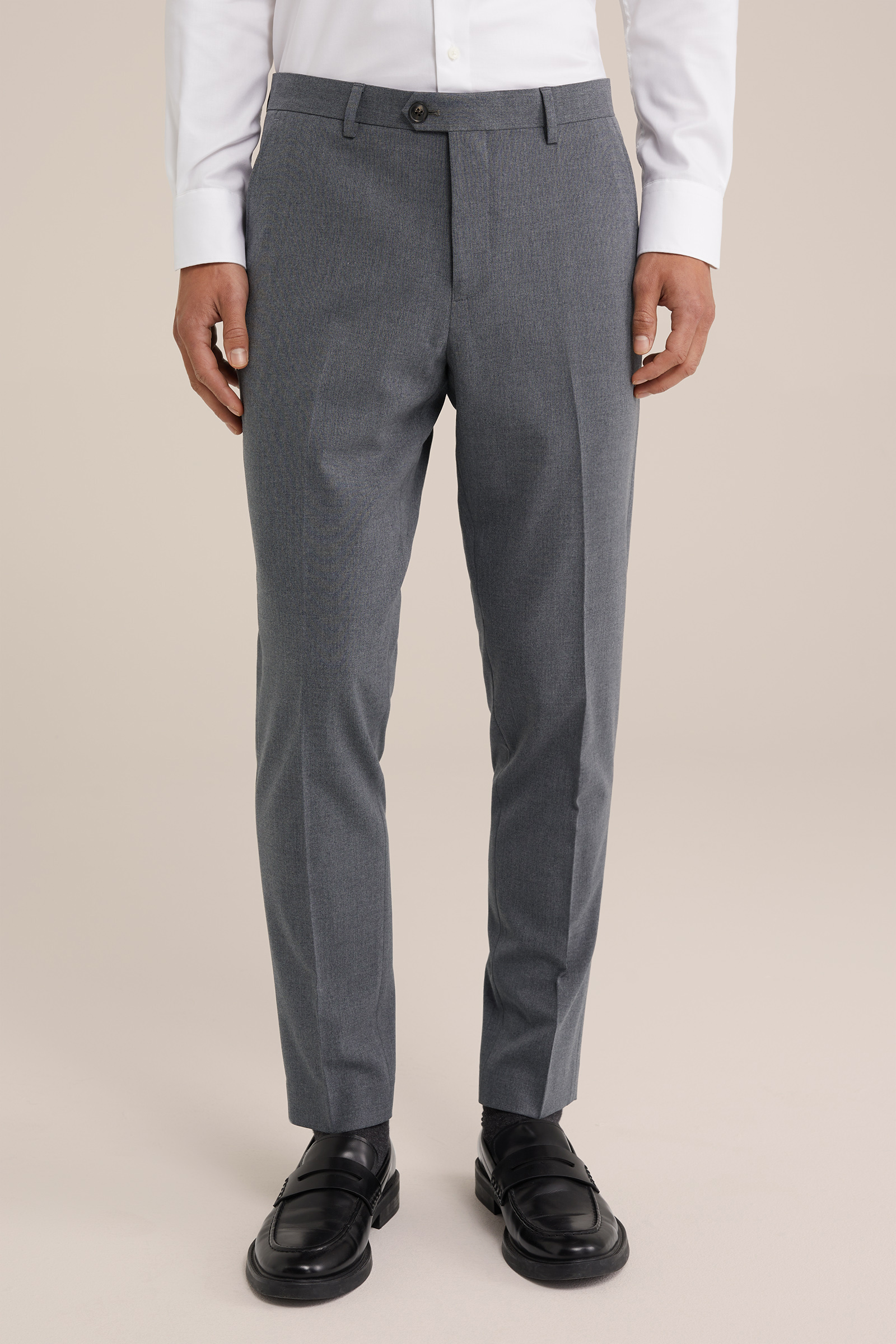 slim fit pantalon Fundamentals Grijs