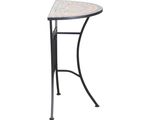 Siena Garden Prato balkontafel, steenmozaïeklook, 70x35x71 cm, grijs