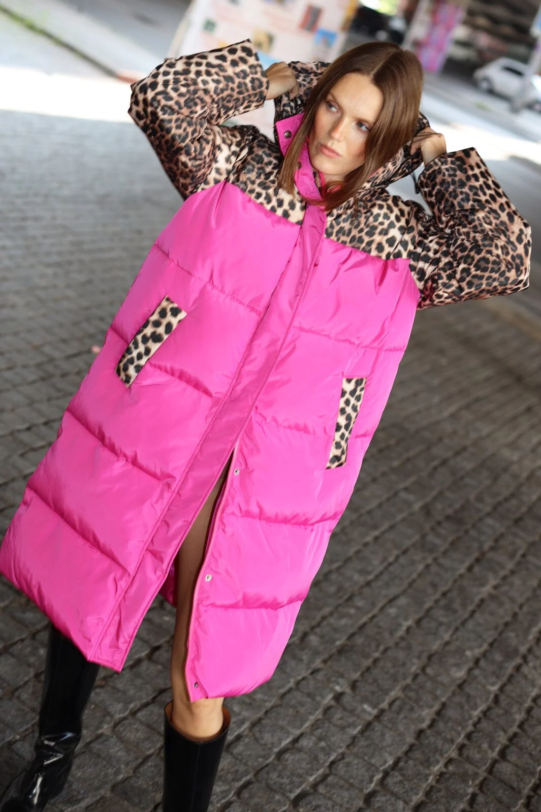 Cras Cami Puffer Jacket 4014 4014 fuchsia leo