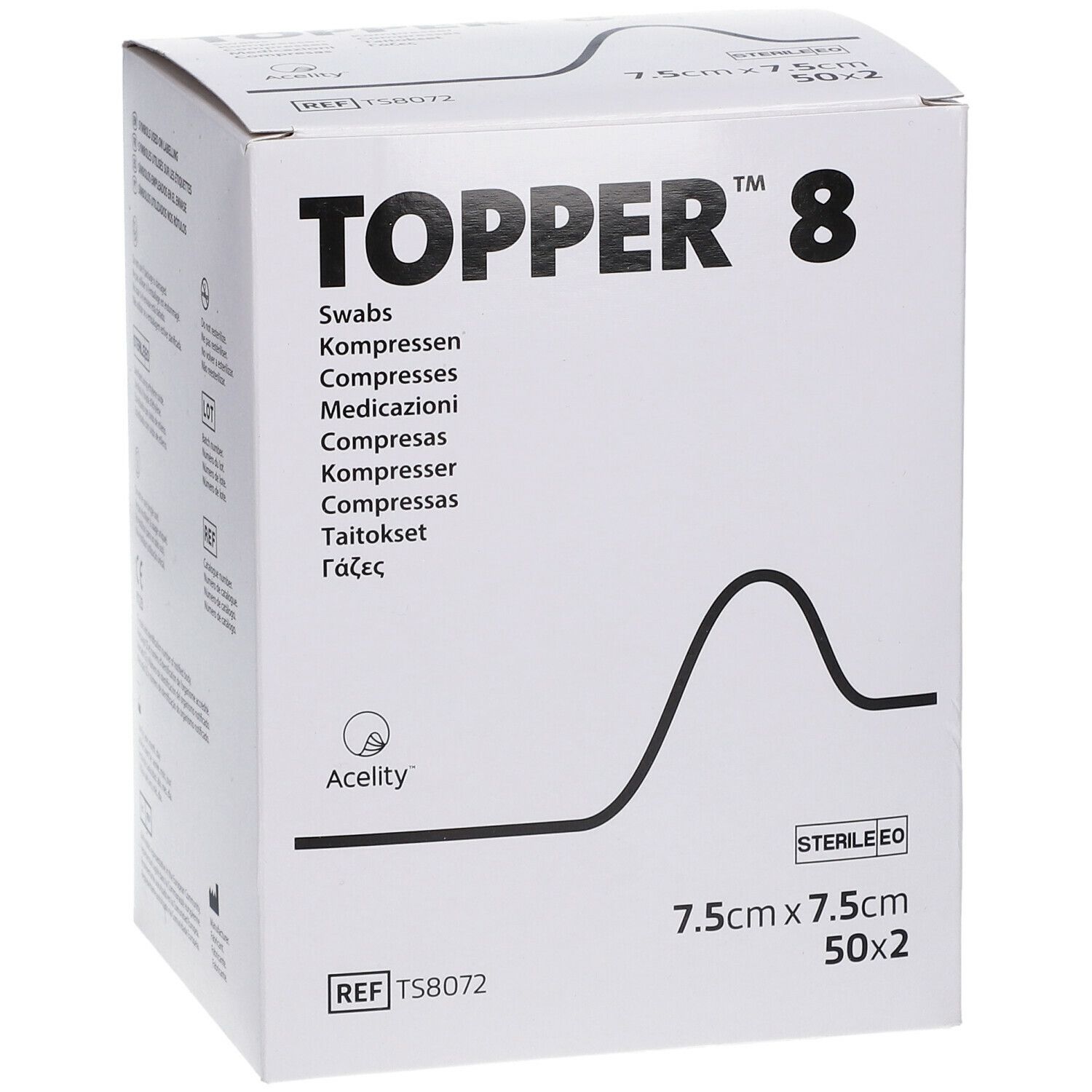 TOPPER® 8 Kompressen steril 7,5 x 7,5 cm