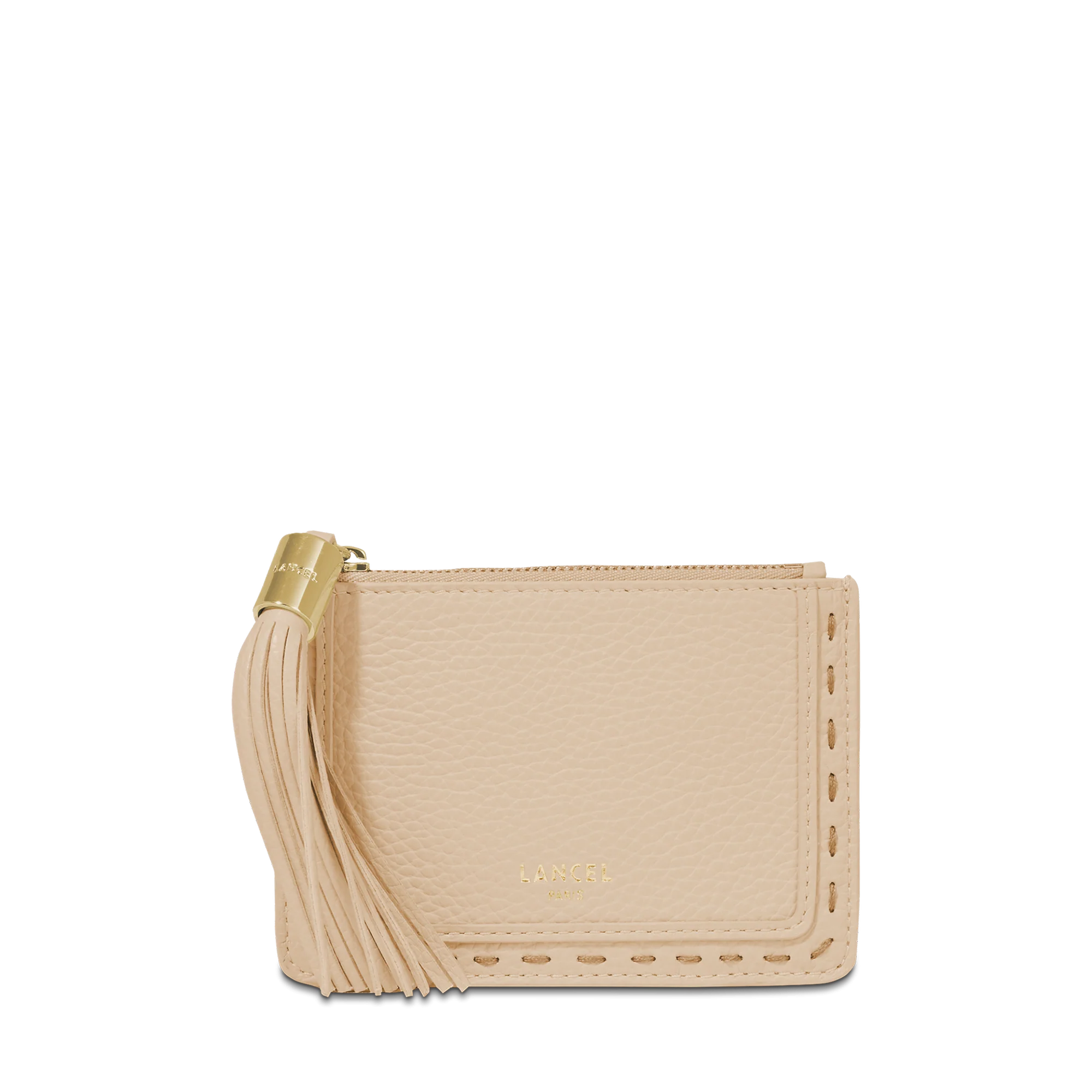 L zipped card-holder Premier Flirt de Lancel-Cappuccino/Dore