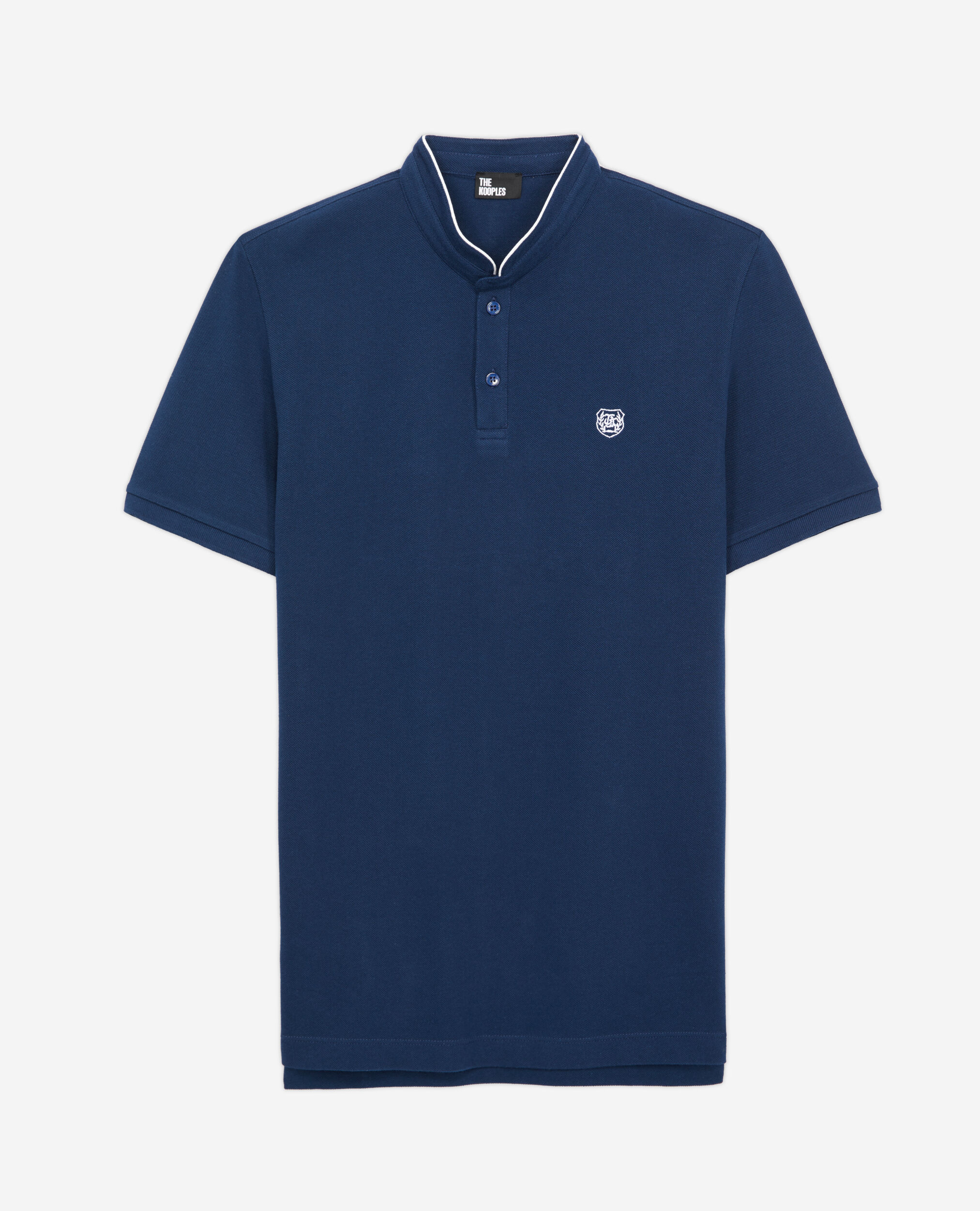 Polo col officier bleu marine