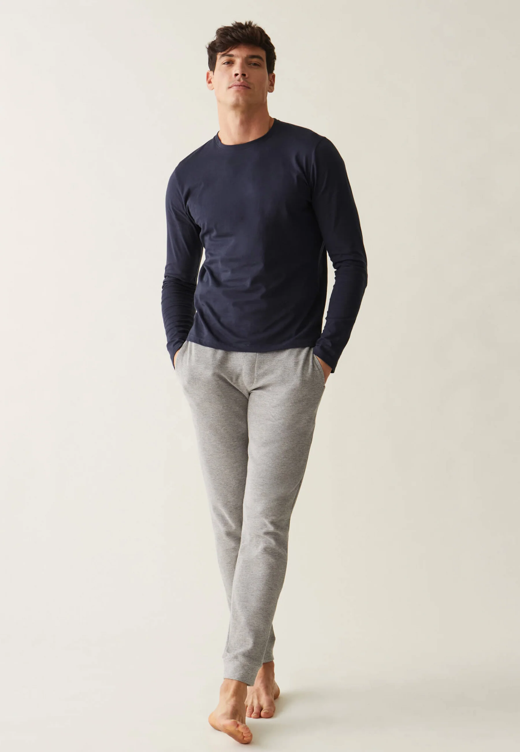 Tee-shirt manches longues en coton-Jeannot Marine
