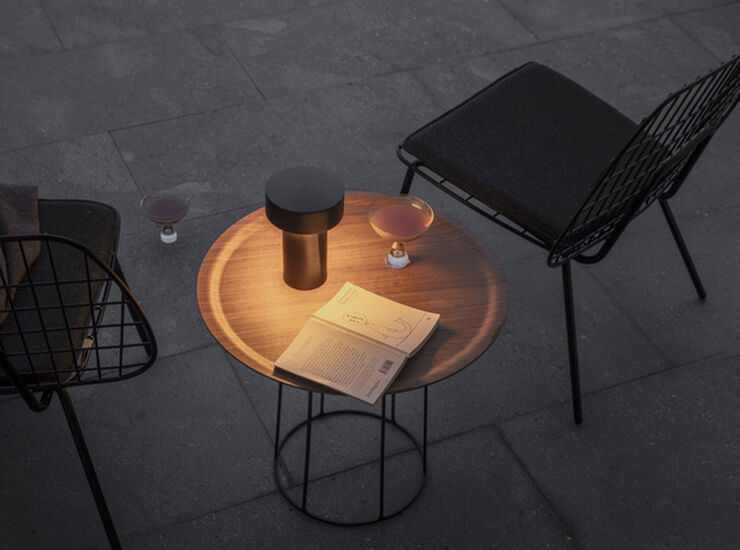 Audo Copenhagen Column Portable Table Lamp Bonze