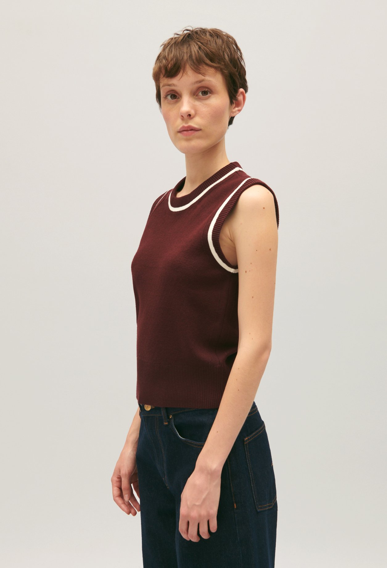 Pull maille rayures