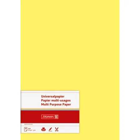 BRUNNEN Briefbögen Universalpapier A4, 80g/m², 50 Blatt, gelb