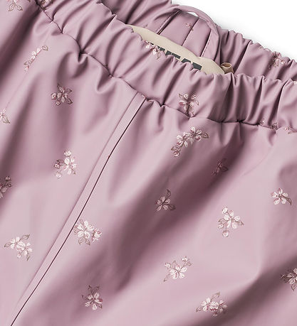Wheat Regenhose m. Thermal - PU - Ähm - Soft Lilac Blumen