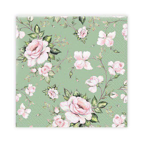Kaffserviett Rosa roser 20-pack Gullers