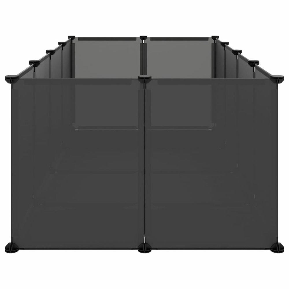 Cage pour petits animaux noir 144x74x46,5 cm pp et acier