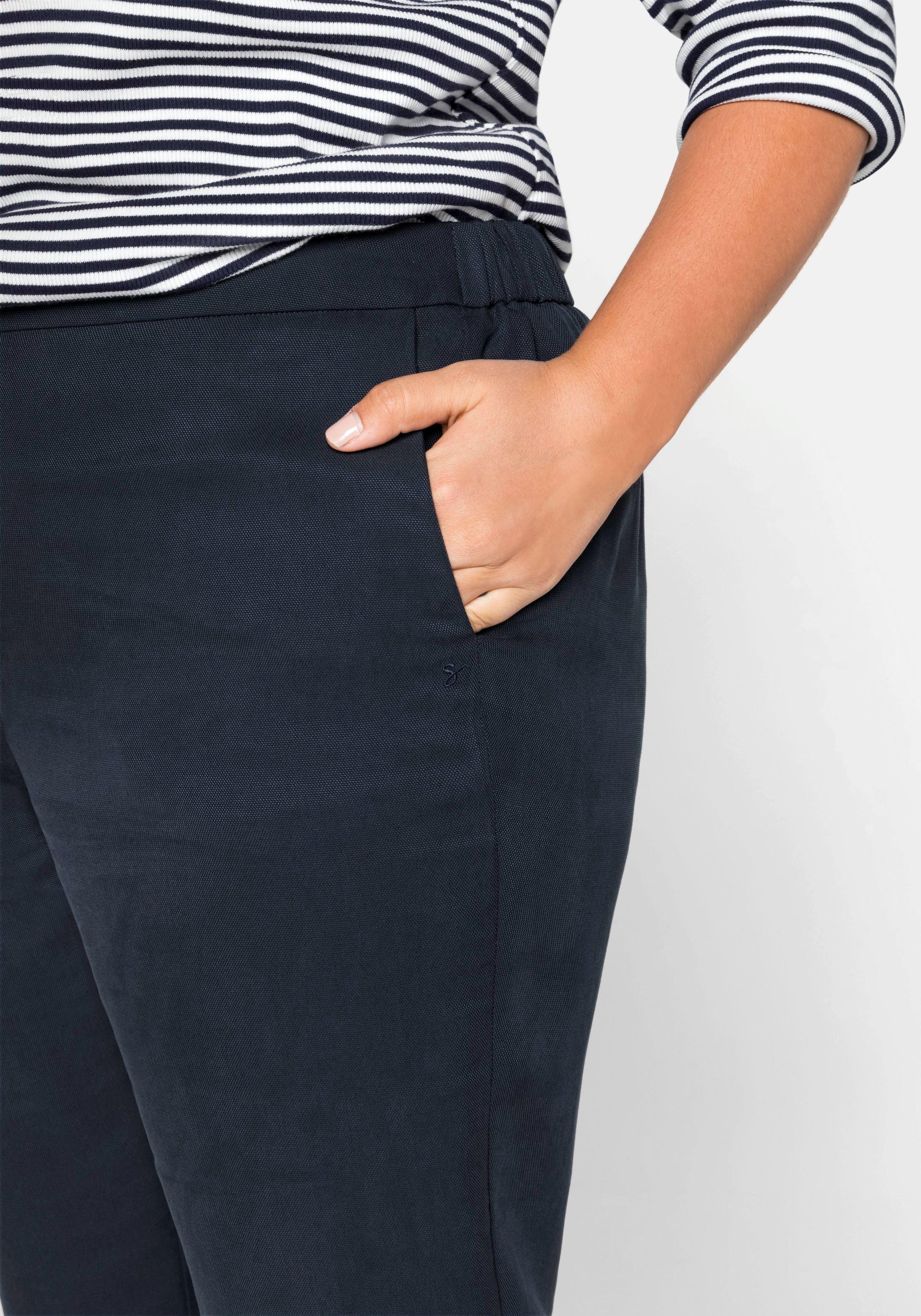 Gerade Hose mit Seitenschlitzen aus TENCEL™ Lyocell