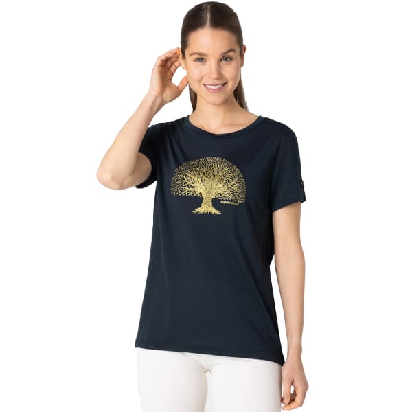 T-shirt randonnée SUPER.NATURAL W TREE OF KNOWLEDGE TEE BLUEBERRY/GOLD