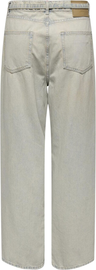 ONLY ONLVENICE-BLEECKER MW BAGGY DNM RED Light blue denim/tint