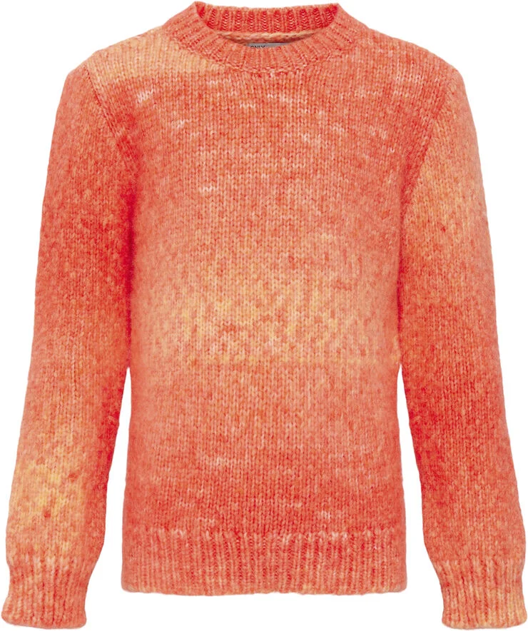 ONLY KOGLIVA LS O-NECK CP KNT Tigerlily/space dyed