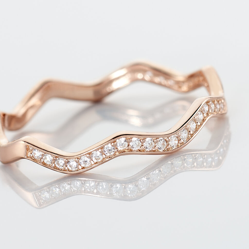Bague Jasmyn Argent Rose Oxyde De Zirconium