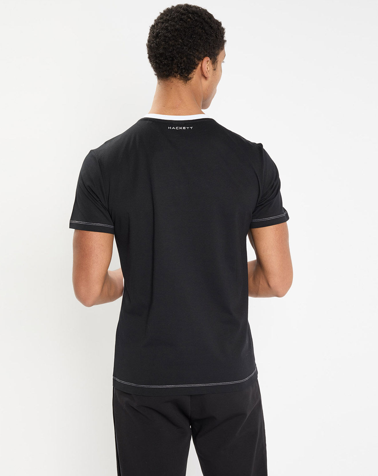 Hackett London T-Shirt Regular Fit Aston Martin Racing Raglan blanc/noir