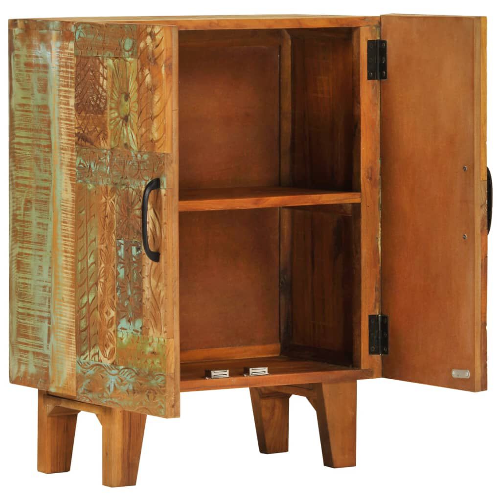 vidaXL Handgesneden dressoir 55x30x75 cm massief gerecycled hout