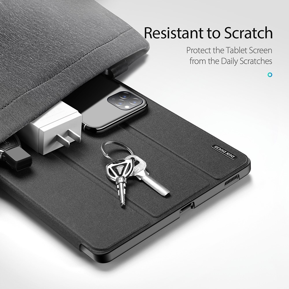 Samsung Galaxy Tab S6 Lite (2024/2022/2020) Tasche Smart Cover Hülle Stoff Design S-Pen Halterung - Schwarz