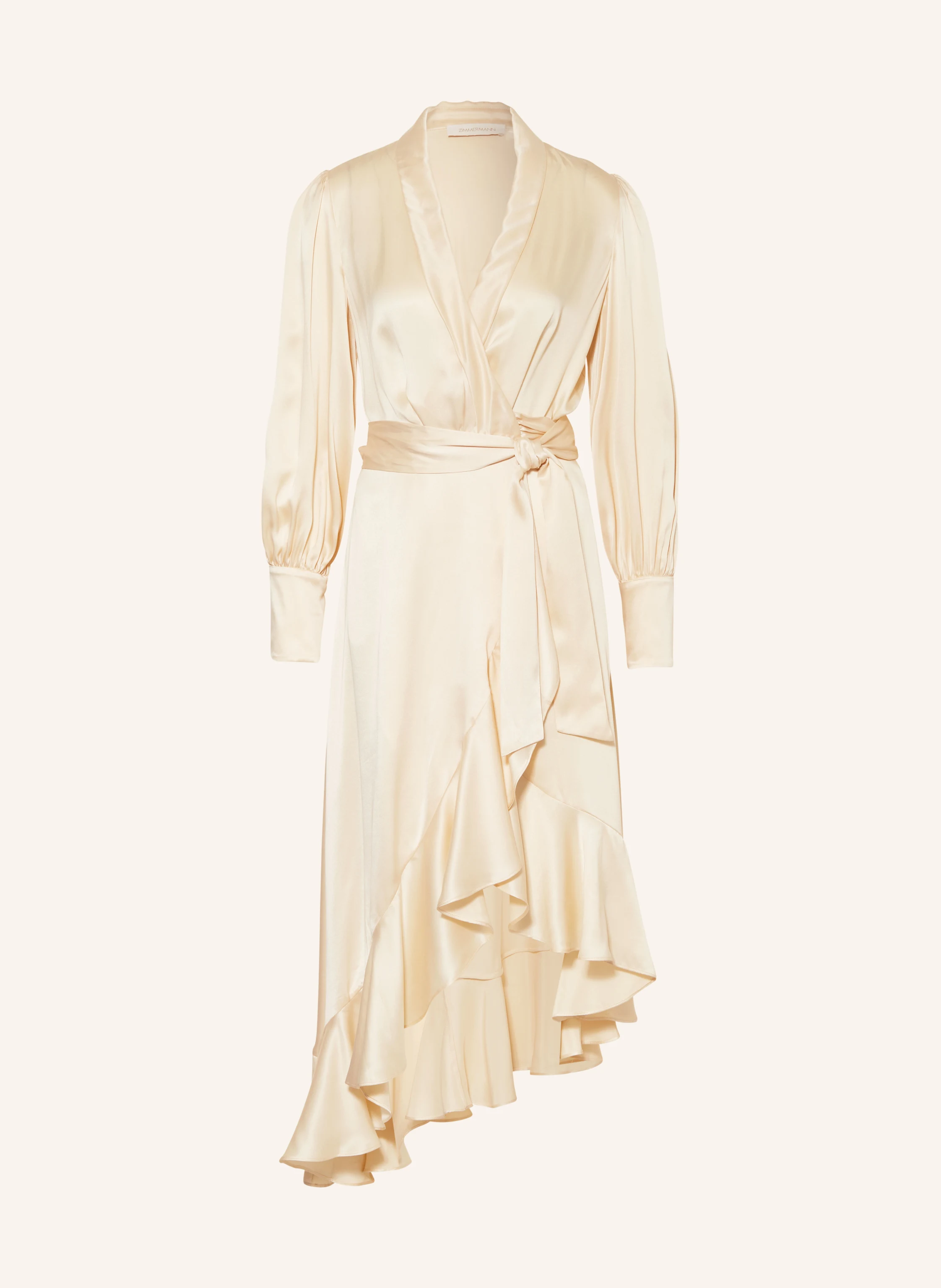 ZIMMERMANN Wickelkleid aus Seide mit Volants