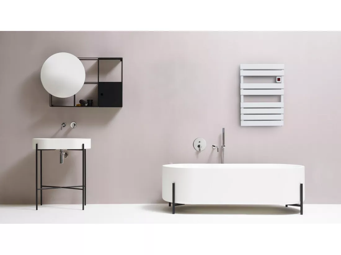 Sèche serviette électrique CAMERON Blanc Aluminium 500W