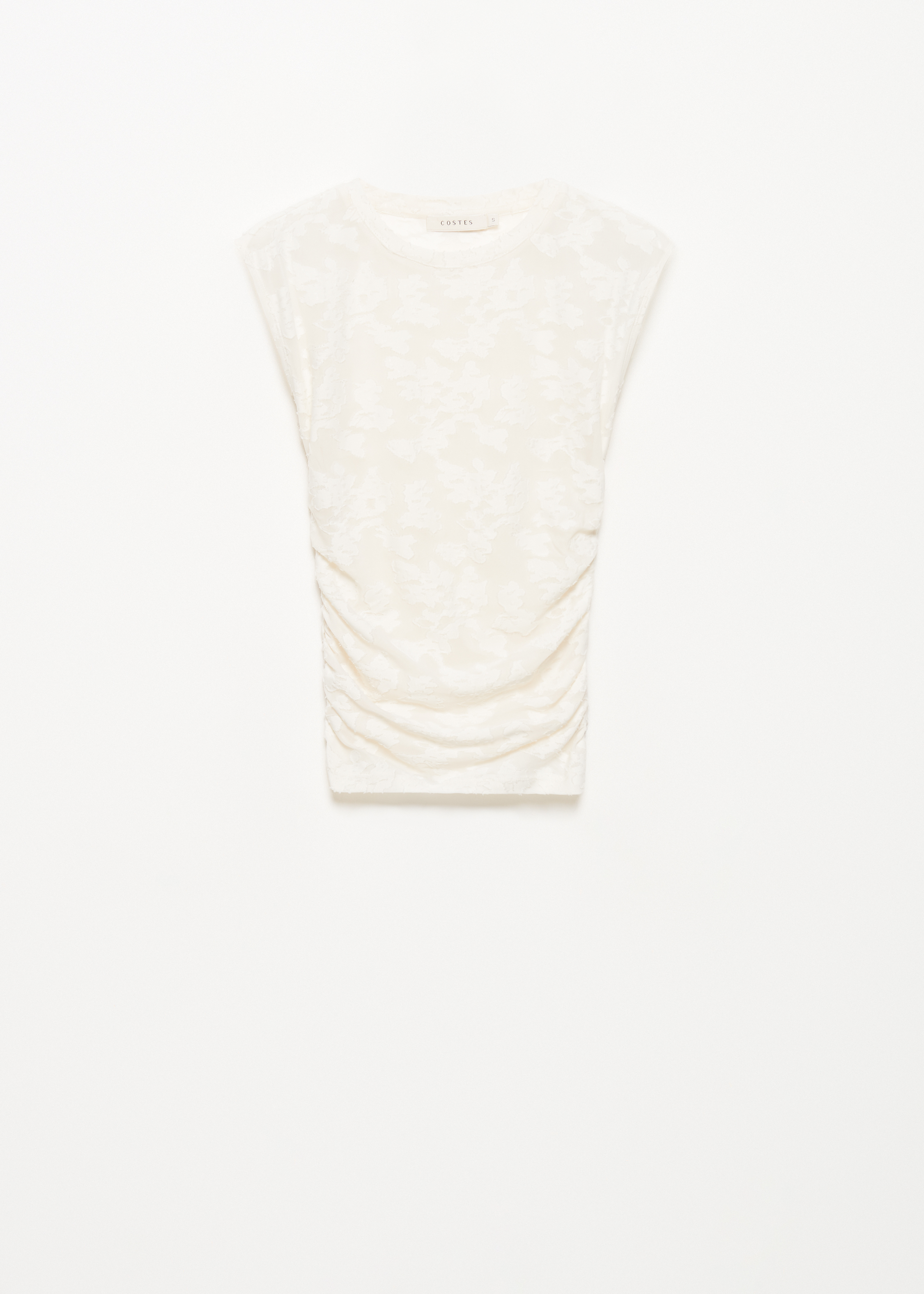 Transparante top met bloemen