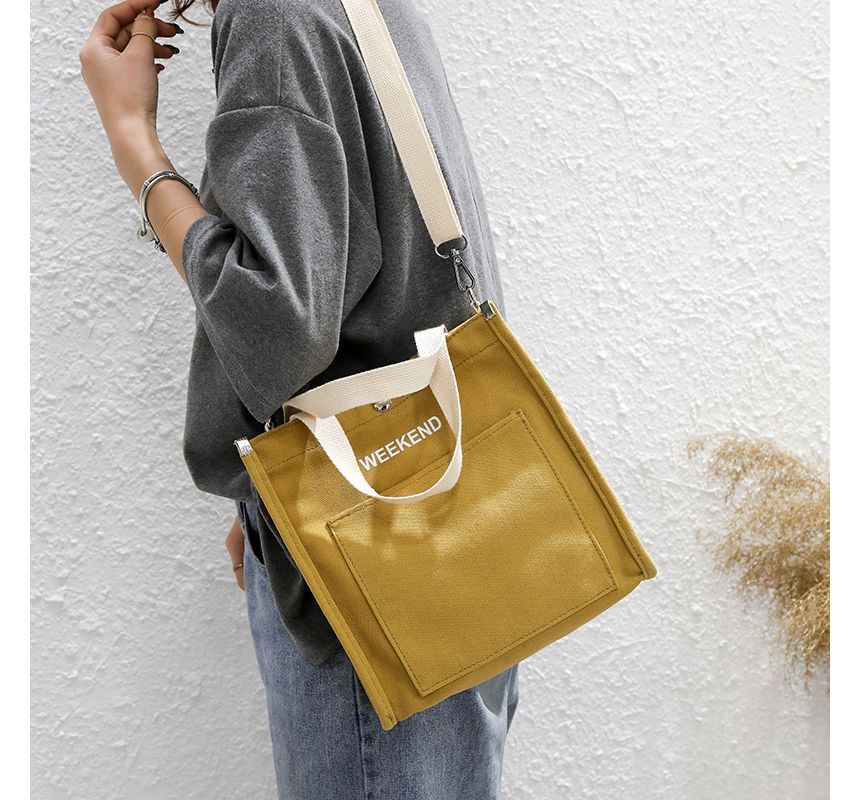 NewTown - Canvas Tote Bag met belettering
