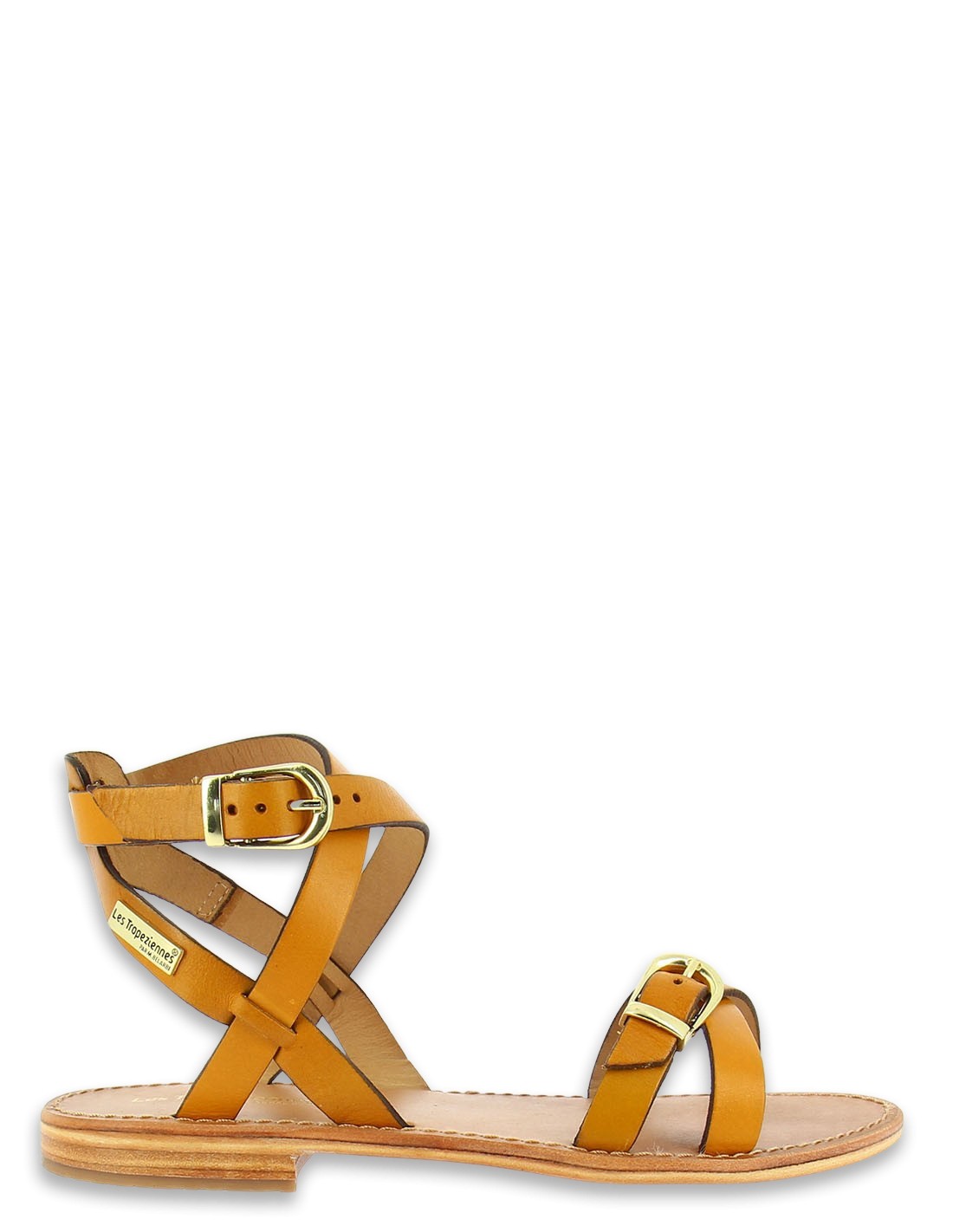 Les tropeziennes par M.Belarbi Sandales Plates Femme Hepana Cuir Jaune