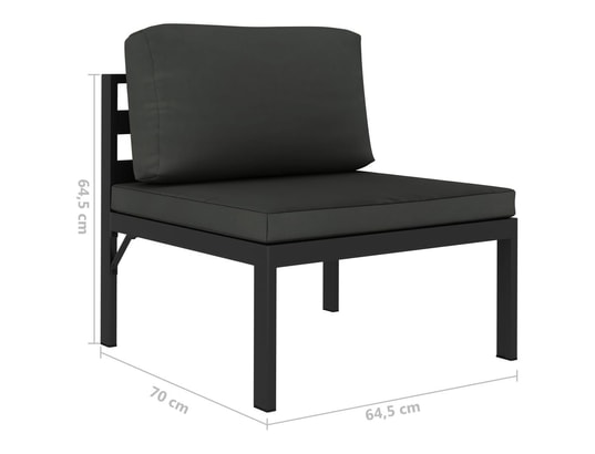 LES TENDANCES - Salon extérieur Salon de jardin-gris-4 places-70x70x64.5-251011
