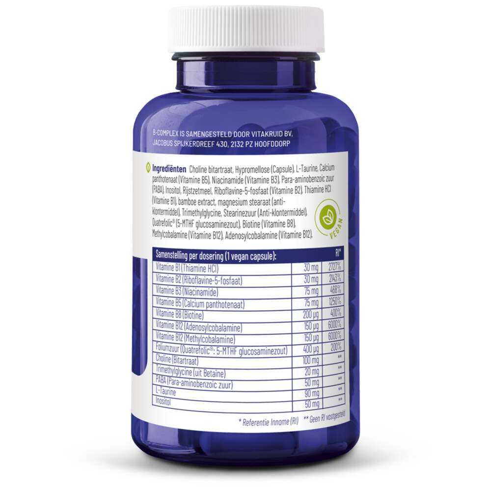 Vitakruid B-Complex Actief Zonder B690 vegacapsules