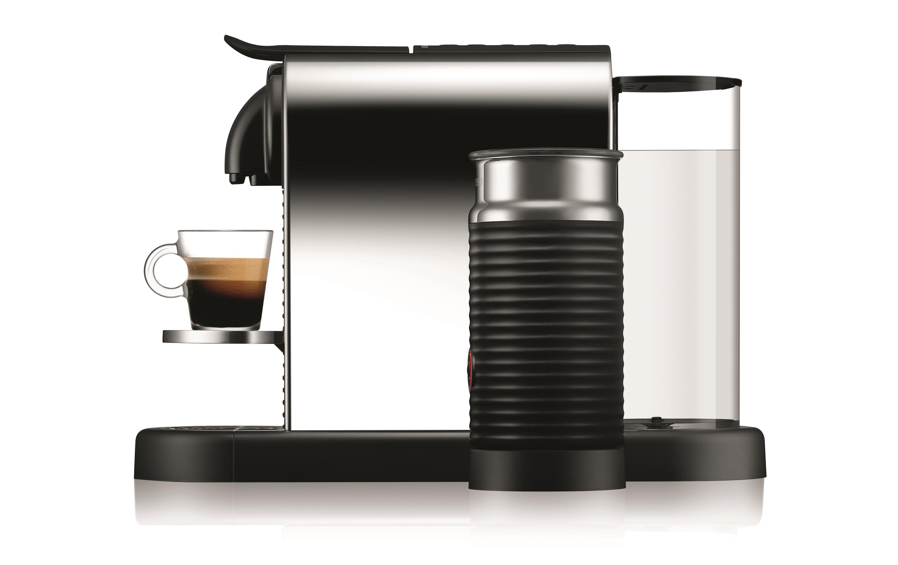 Kaffeemaschine Nespresso CitiZ Platinum&Milk EN330.M Silber<br>Elegante Nespressomaschine der Original Line mit Heisswasser-Funktion und Milchschäumer