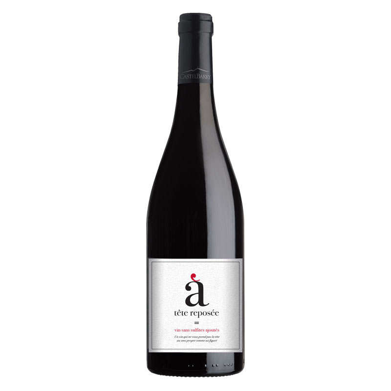 A tête reposée AOP Languedoc - vin rouge sans sulfites ajoutés