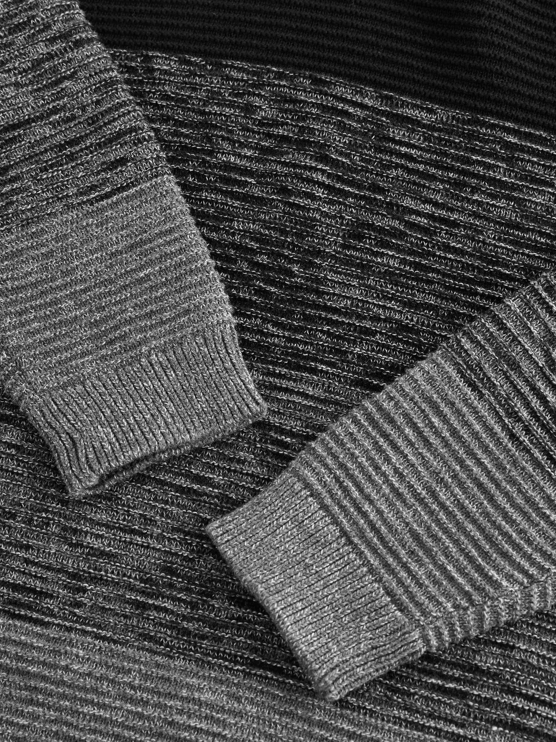 Zwart Ombré kleurblok - Gebreide hoodie (3-16jr)