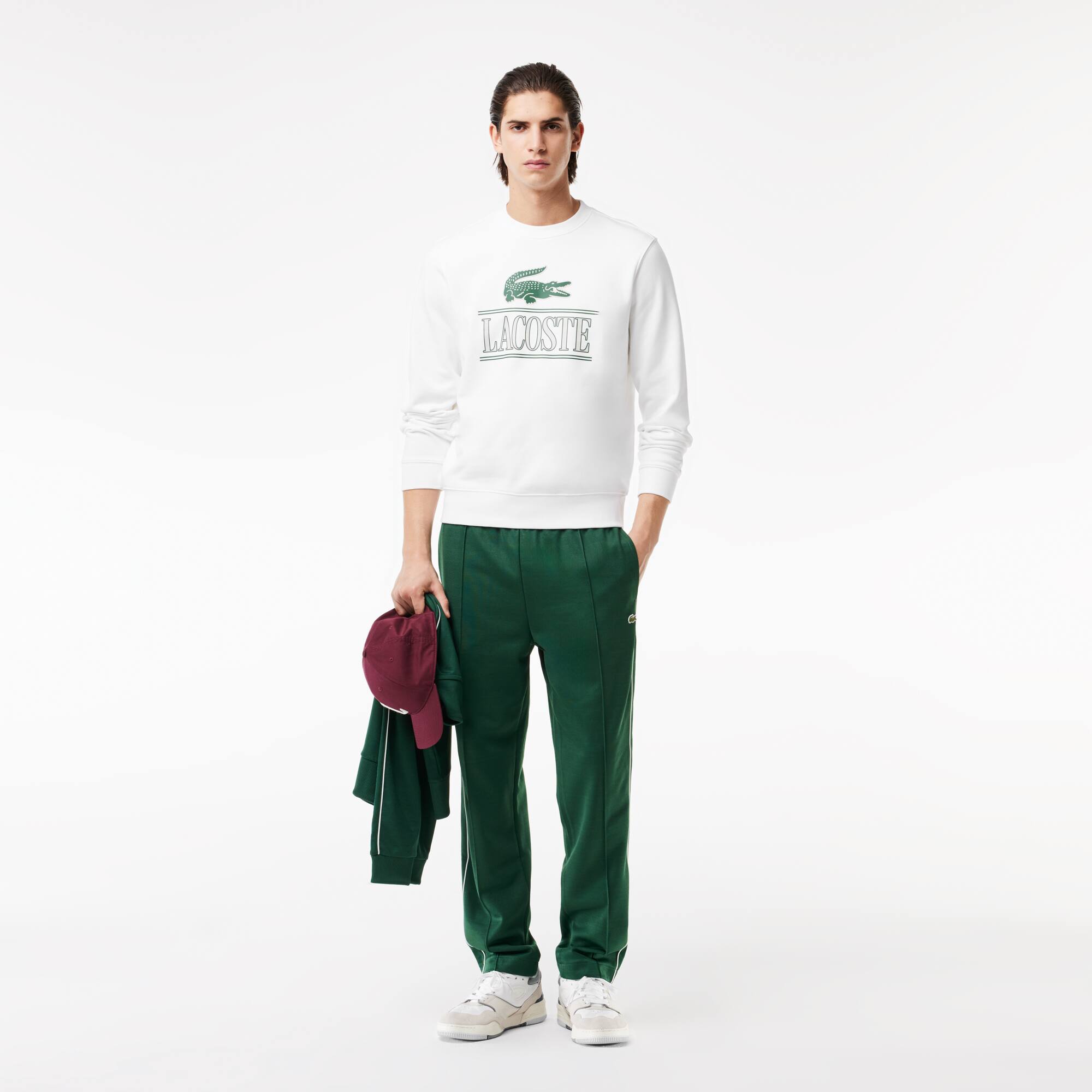 Sweatshirt Jogger avec marquage en molleton de coton Sweatshirts - Blanc - Lacoste - Unisex
