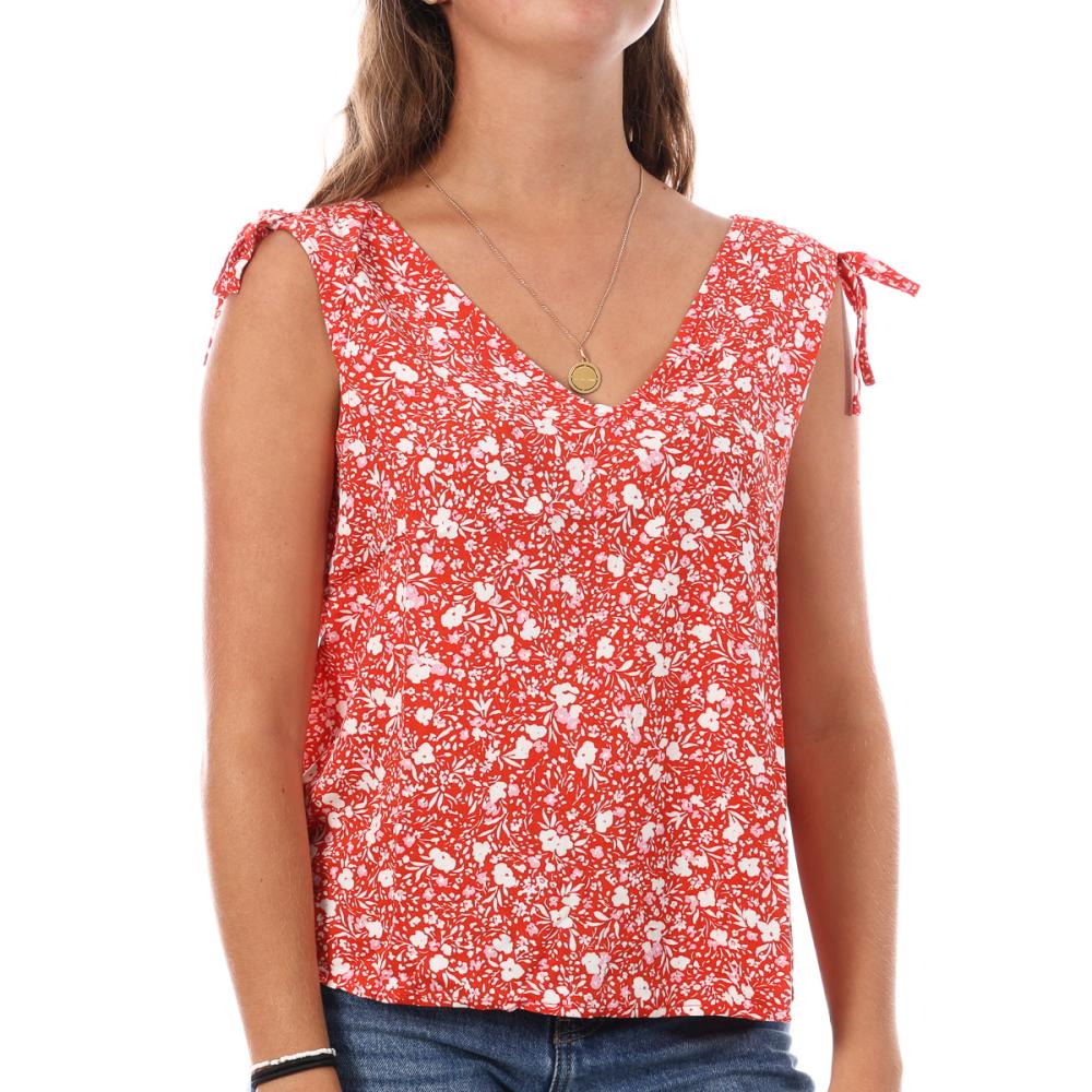 Only Top Rouge Femme Only Ruching