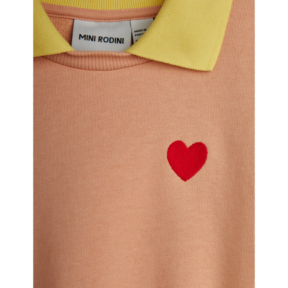 Køb Mini Rodini Pink Heart Emb Krave Sweatshirt