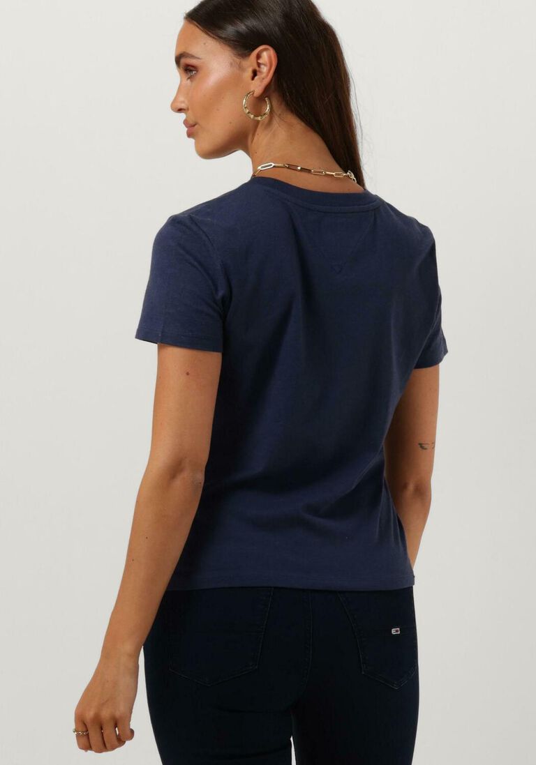 TOMMY JEANS blauwe tommy jeans t-shirt tjw regular jersey c neck