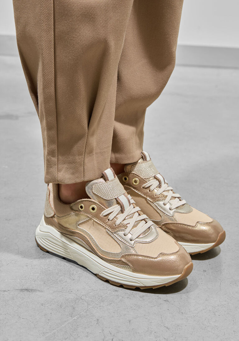 taupe xsensible lage sneakers milau