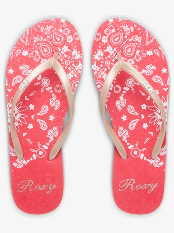New Viva Printed Tongs Rouge Femme