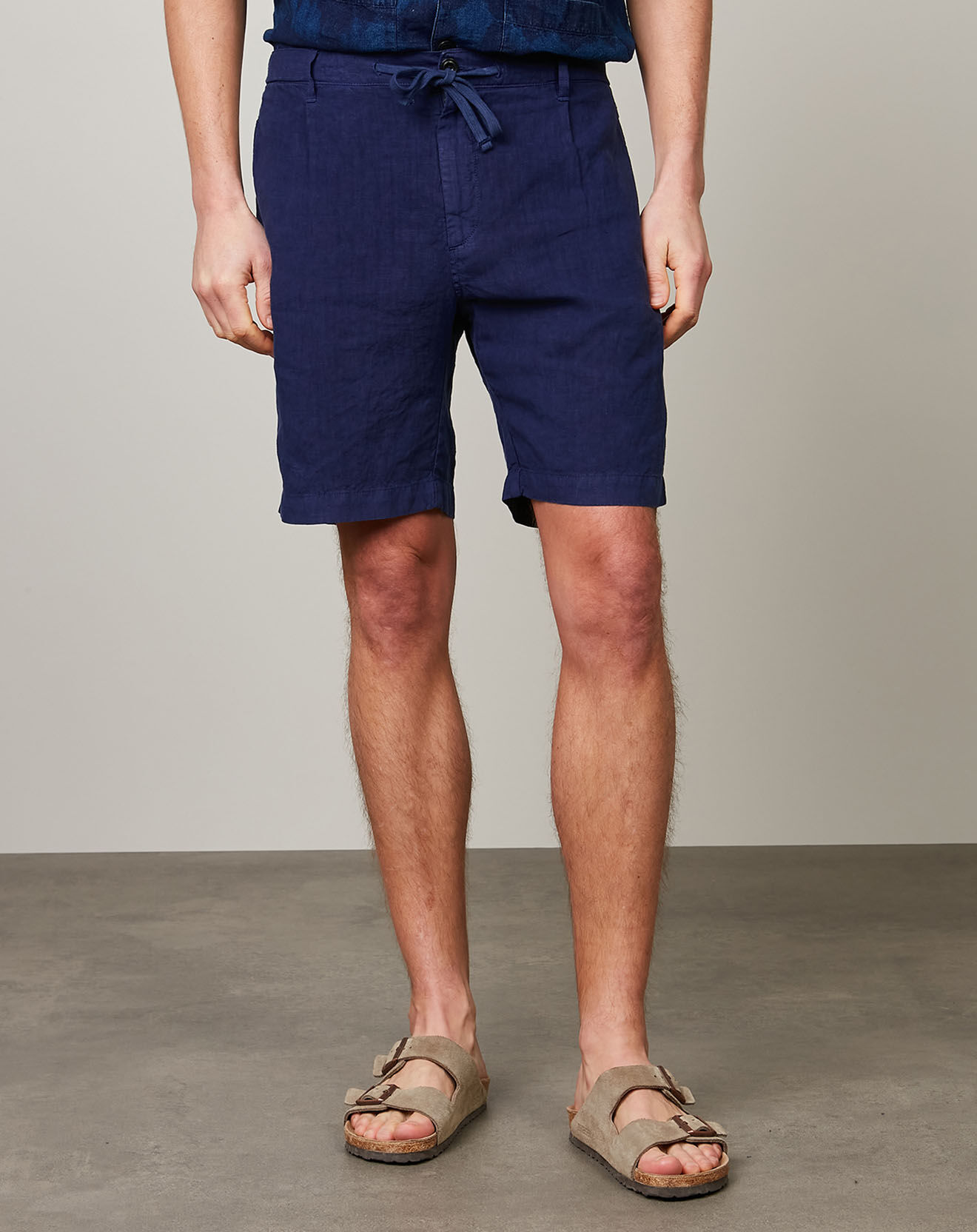 Hartford Short 100% Lin Tank indigo