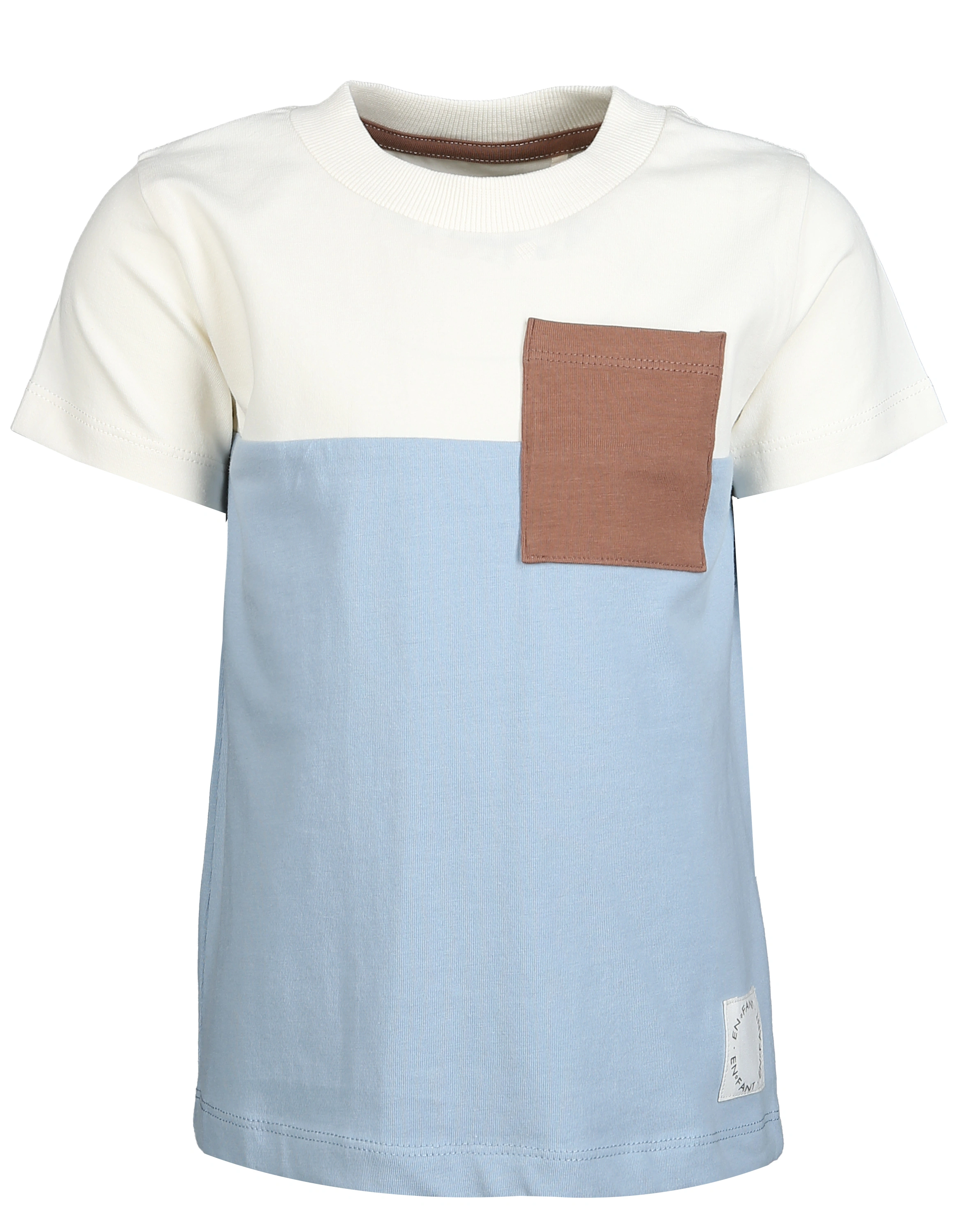 T-Shirt BLOCKS & POCKET in eggnog