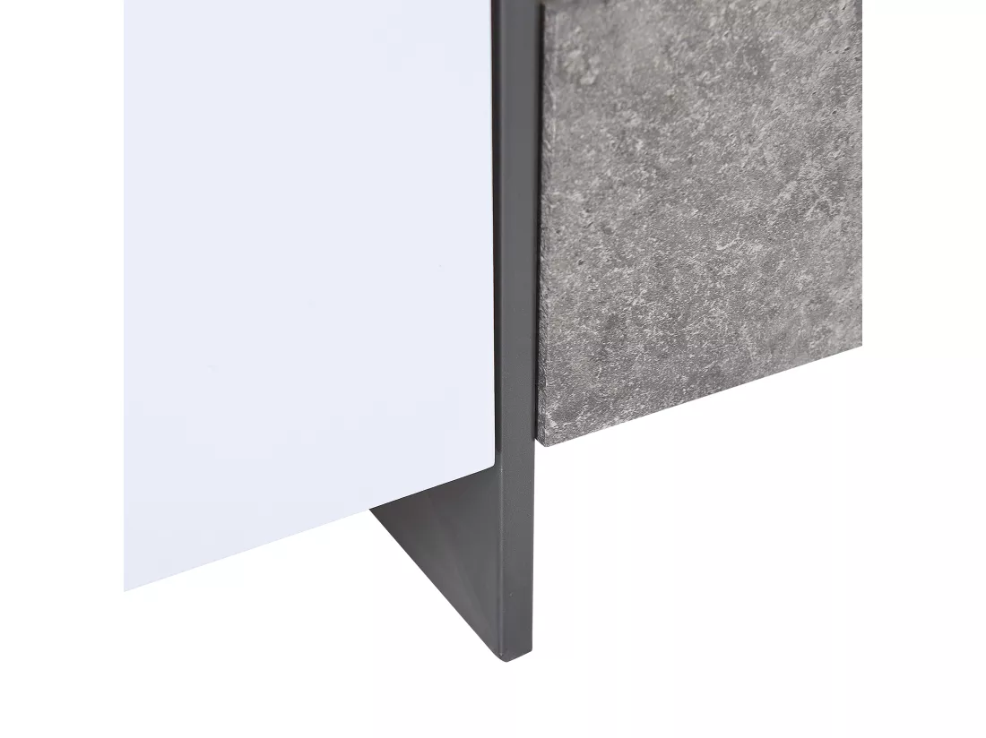 Meuble TV LED RUSSEL Effet béton gris