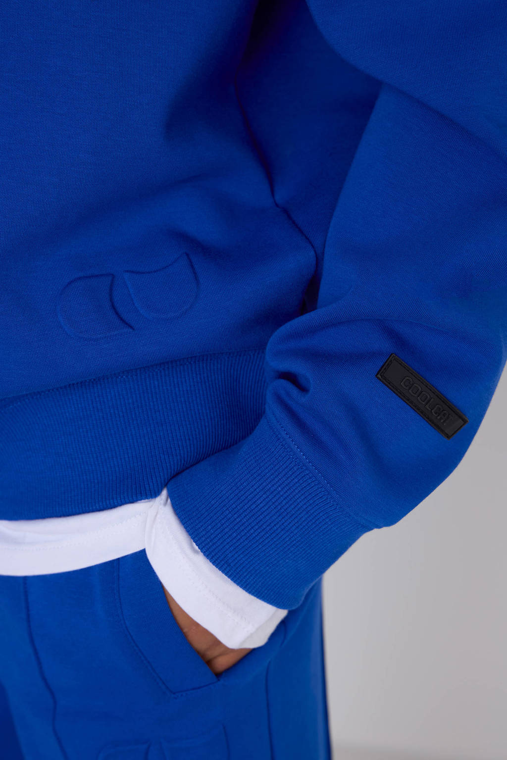 Coolcat Unisex Sweater Vicky met 3D Logo Blauw