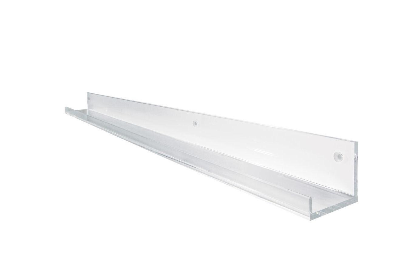 Wandregal 100 cm Acryl, Transparent<br>Transparentes Galerieboard