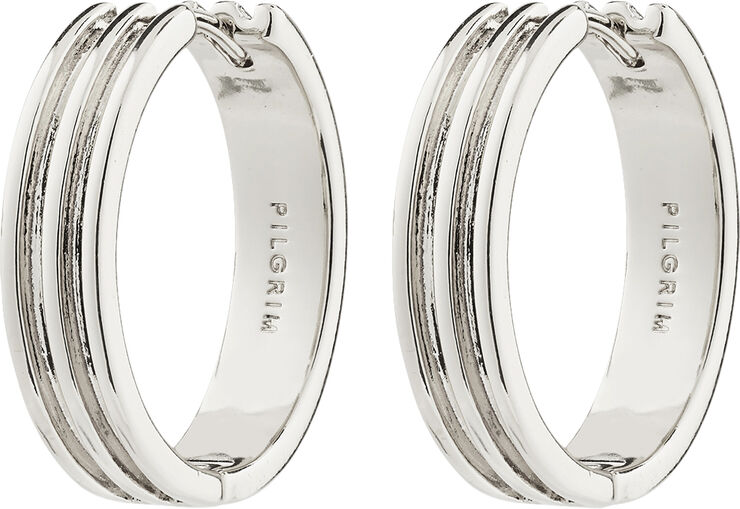 Pilgrim BENNETT recycled hoop earrings silver-plated Sølv