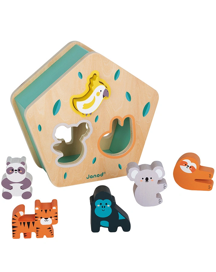 Janod-WWF® Steckspiel TIERE 6-teilig aus Holz