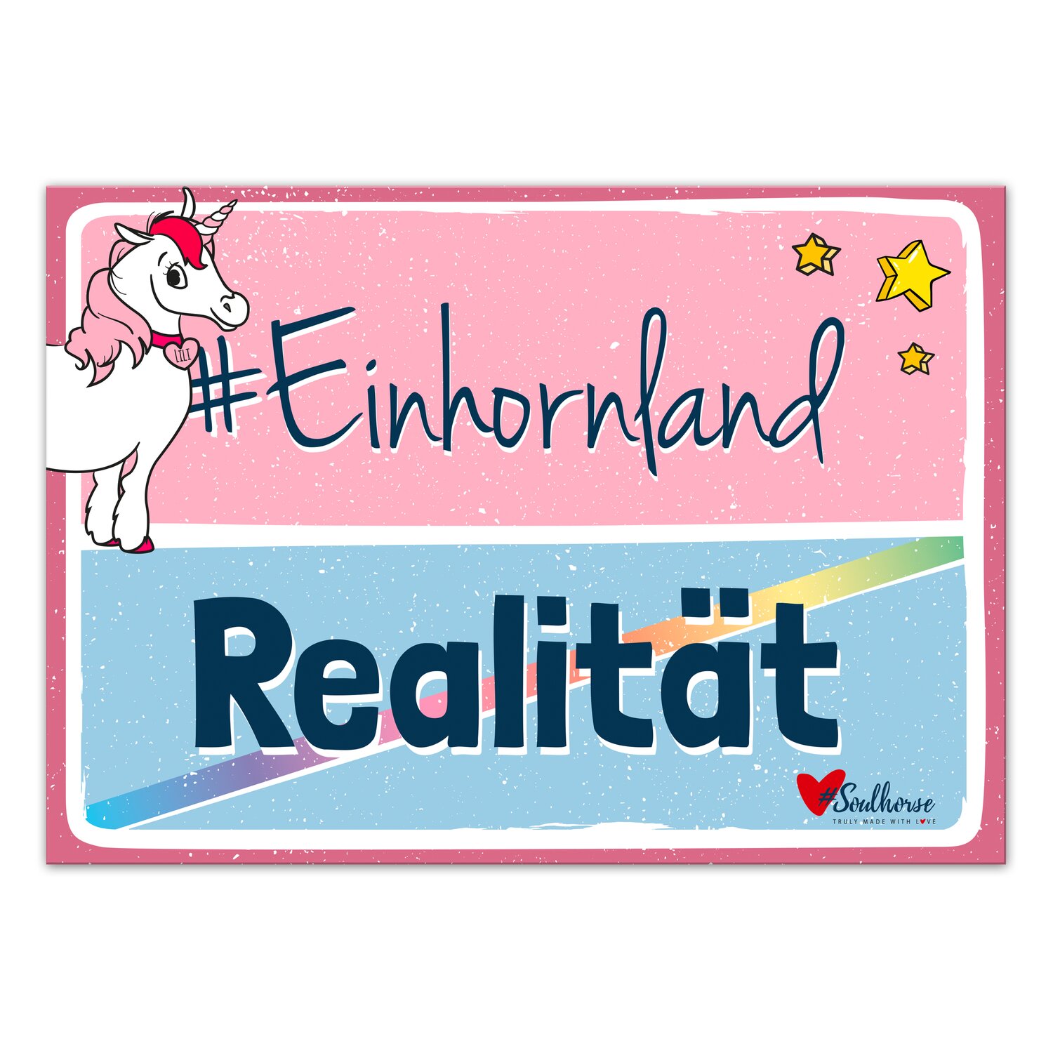 Soulhorse Dekoschild  - Einhornland - A4