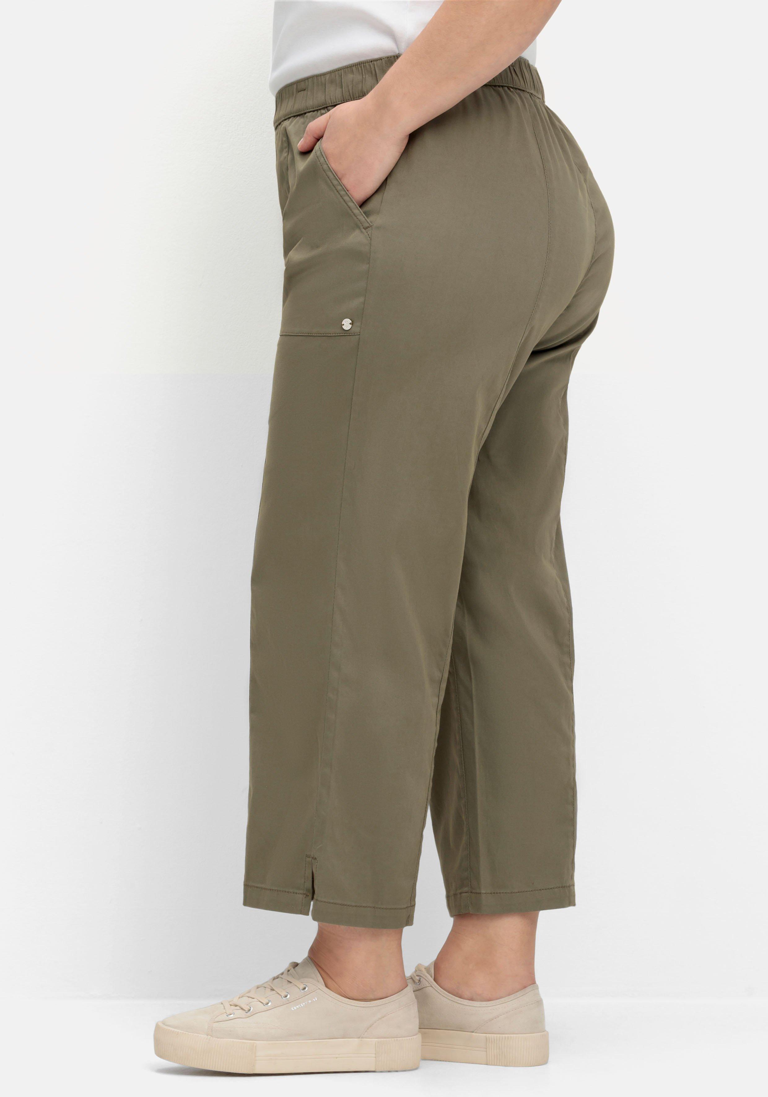 Weite 7/8-Hose mit Gummizugbund