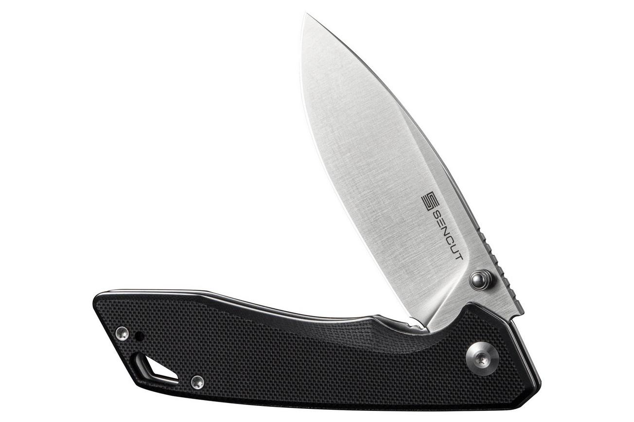 SENCUT Stratex S25055-1 Satin 9Cr18MoV, Black G10, zakmes